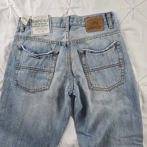 Aeropostale Jeans NOS Y2K Denim Mens 27/28 Distressed Benton Bootcut Light - Picture 6 of 15